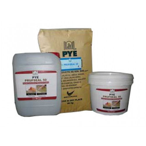 PYE Pruf-Seal 50 Flexible Cementitious Waterproof Coating 20KG (Part A) + 10L (Part B)